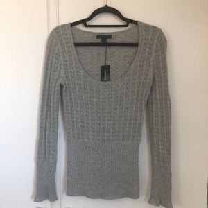 Express sweater grey with silver thread Size M NWT